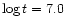 $\log t = 7.0$