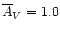 $\overline{A}_V = 1.0$
