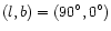 $(l,b)=(90^\circ,0^\circ)$