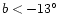 $b <
-13^\circ$