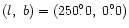$(l,~b)=(250\fdg0,~0\fdg0)$
