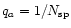 $q_a=1/N_{\rm sp}$