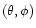 $(\theta,\phi)$