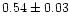 $0.54 \pm 0.03$