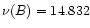 $\nu(B)=14.832$