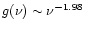$g(\nu) \sim \nu^{-1.98}$