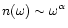 $n(\omega) \sim \omega
^{\alpha}$