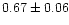 $0.67\pm0.06$
