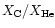 $X_{\rm C}/X_{\rm He}$