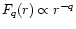 $F_q(r)\propto{r}^{-q}$