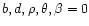 $b, d, \rho,\theta, \beta=0$