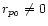 $r_{p_0}\neq 0$