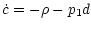 $\displaystyle \dot{c}=-\rho-p_1d$