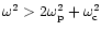 $\omega^2>2\omega_{\rm p}^2+\omega_{\rm c}^2$