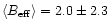 $\langle {B}_{\rm eff} \rangle = 2.0 \pm
2.3$