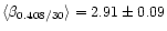 $\langle {\beta}_{0.408/30}\rangle =2.91
\pm 0.09$