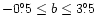 $-0\fdg5\le b \le 3\fdg5$