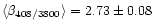 $\langle {\beta}_{408/3800}\rangle =
2.73\pm 0.08$