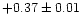 $ +0.37\pm0.01$