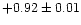 $+0.92\pm0.01$