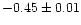 $-0.45\pm0.01 $
