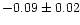 $-0.09\pm0.02$