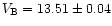 $V_{\rm B} = 13.51 \pm 0.04$