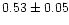 $0.53\pm0.05$
