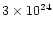 $ 3 \times 10^{24}$