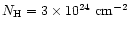 $ N_{\rm H} = 3 \times 10^{24}~{\rm cm}^
{-2}$
