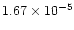 $1.67\times 10^{-5}$
