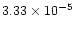 $3.33\times 10^{-5}$
