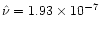 $\hat\nu=1.93\times
10^{-7}$