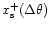 $x_{\rm s}^+(\Delta \theta )$