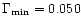 $\Gamma_{{\rm min}}=0.050$