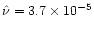 $\hat\nu=3.7\times 10^{-5}$