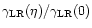 $\gamma_{\rm LR}(\eta)/\gamma_{\rm LR}(0)$