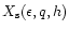 $X_{\rm s}(\epsilon, q, h)$
