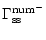 $\displaystyle \Gamma^{\rm {num}^-}_{\rm ss}$