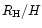 $R_{\rm H}/H$