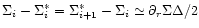 $\Sigma_i-\Sigma^*_i=\Sigma_{i+1}^*-\Sigma_i\simeq\partial_r\Sigma\Delta/2$