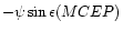 $-\psi \sin\epsilon(MCEP)$
