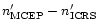 $n'_{{\rm MCEP}}-n'_{{\rm ICRS}}$