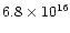 $6.8\times 10^{16}$