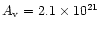 $A_{\rm v}=2.1\times10^{21}$