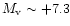 $M_{\rm v}\sim +7.3$