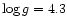 $\log g = 4.3$