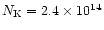 $N_{\rm K}=2.4\times 10^{14}$