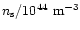 $n_{\rm s}/10^{44}~{\rm m}^{-3}$