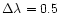 $\Delta \lambda = 0.5$